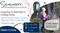 Séminaire du Département des sciences sur la conservation des oiseaux dans les forêts d’exploitation (conférence en anglais)
