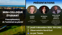 Mini-colloque étudiant : « Francophonie(s) : du pluriel à l’universel »