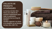 Collecte de produits hygiéniques 