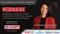 Webinaire – Compétences socioémotionnelles : Le programme INSIGHTS pour favoriser un bon départ du parcours scolaire